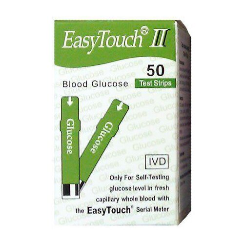 Купить Тест-полоски BIOPTIK EasyTouch №50 на глюкозу, белый/зеленый