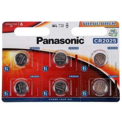 Panasonic Батарейка Panasonic Power Cells CR2025 B6