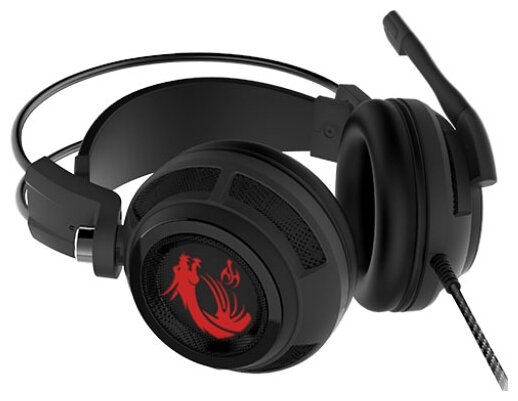 Проводные наушники MSI DS502 GAMING HEADSET черно-красный