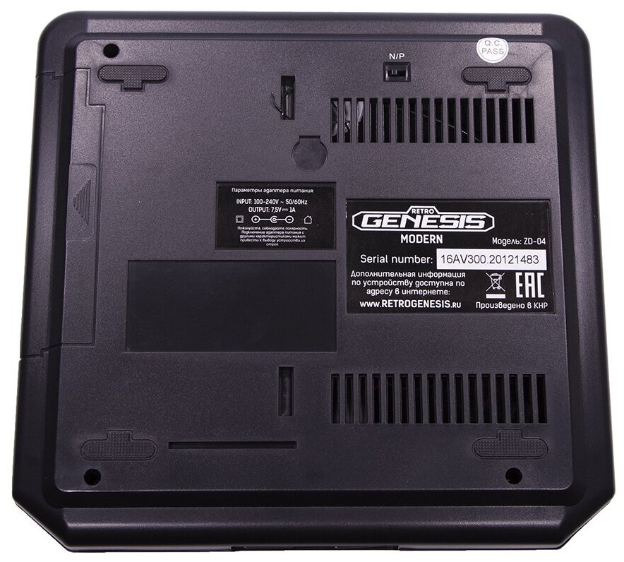 Игровая консоль RETRO GENESIS 300 игр, два проводных джойстика, Modern, черный - фото №9