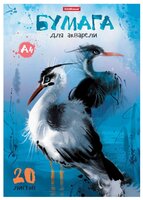 Альбом для акварели ErichKrause Птицы жарких стран/Цапля 43369 29.7 х 21 см (A4), 180 г/м², 20 л. го