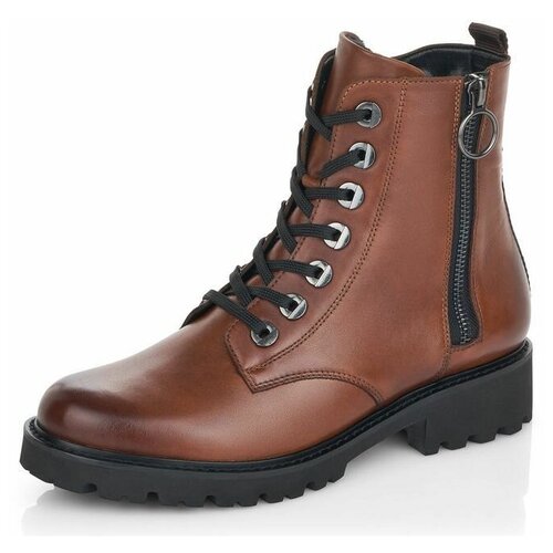 фото Ботинки remonte, демисезонные,натуральная кожа, размер 39, коричневый