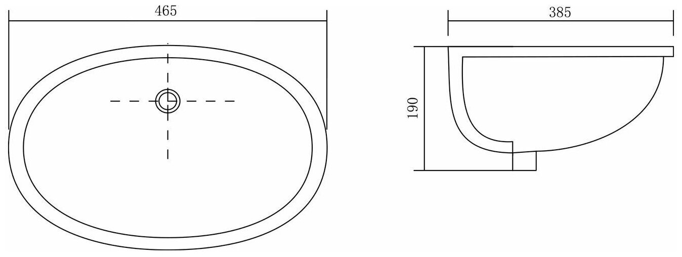 Раковина встраиваемая Aquatek 46х38 AQ0181-00 - фотография № 2