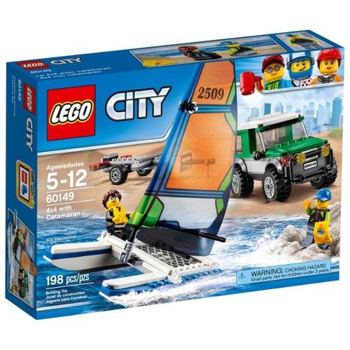 Конструктор LEGO City 60149 Внедорожник с прицепом для катамарана, 198 дет. lego city building site