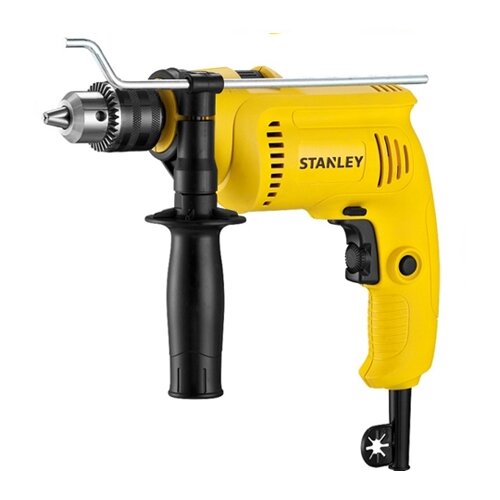 ударная дрель stanley sdh700 700 вт желтый Ударная дрель STANLEY SDH600, 600 Вт желтый/черный