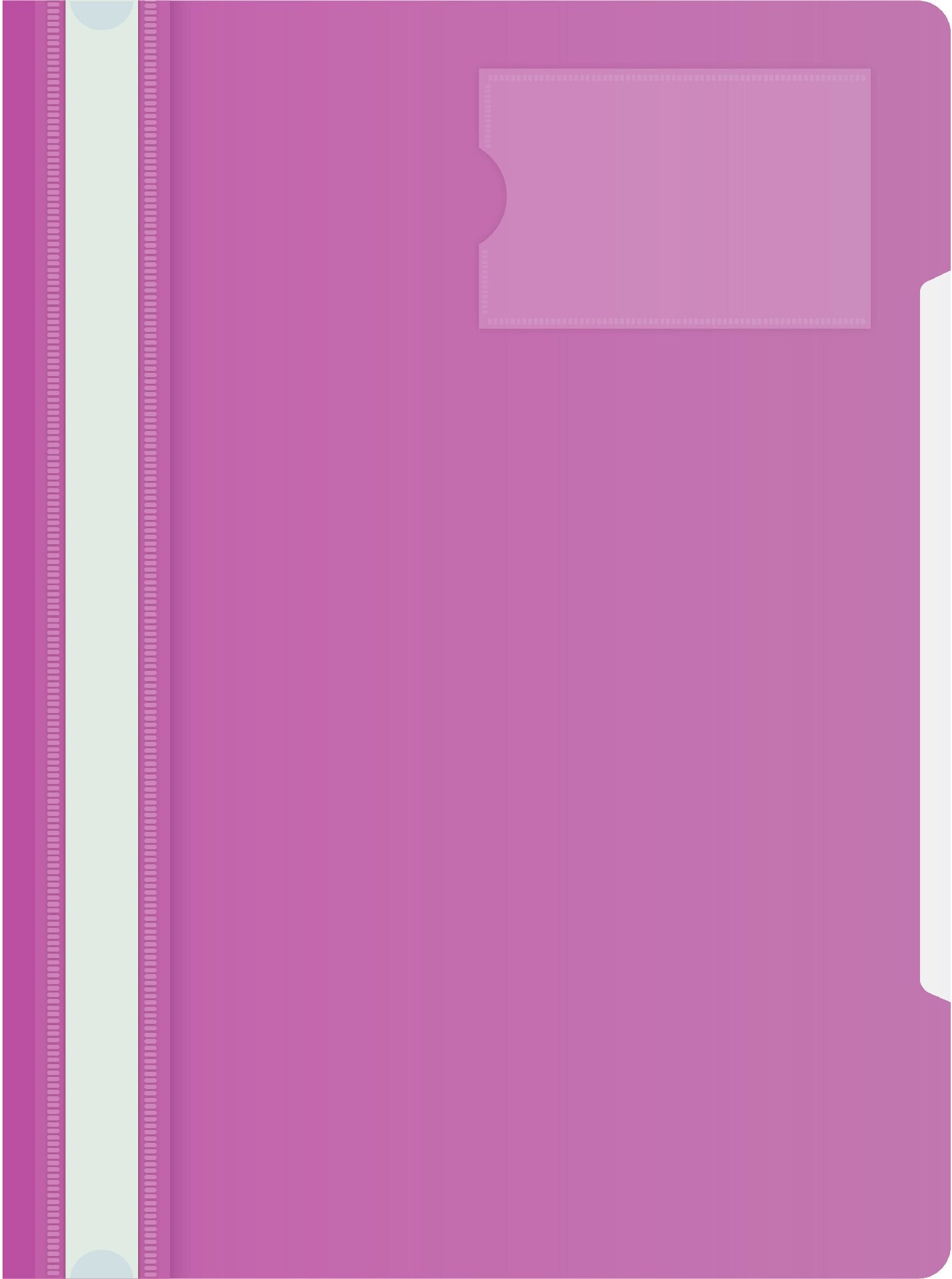 Скоросшиватель Бюрократ с прозрачным верхним листом и карманом для визитки, А4, фиолетовый (5 шт. в упаковке)