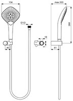 Ручной душ Ideal STANDARD Idealrain Evo Jet Diamond XL3 B1766AA