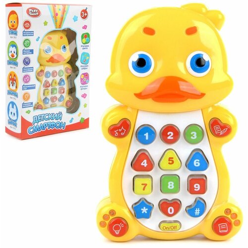 Обучающий детский планшет Play Smart Умный смартфон: Утёнок 7610 с цветной проекцией