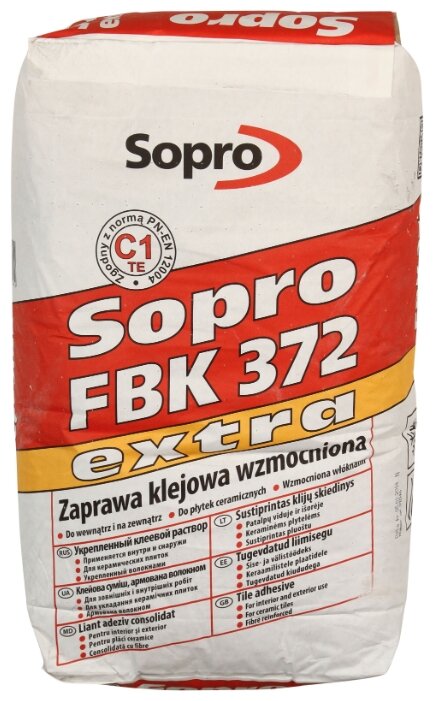 Клей для плитки и камня Sopro FBK 372 extra 25 кг — купить по выгодной цене на Яндекс.Маркете