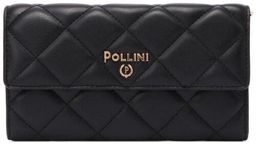 Сумка  клатч Pollini, внутренний карман, черный