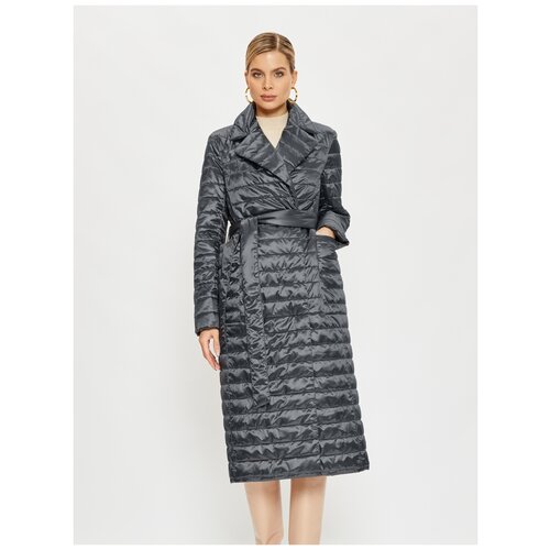 Пальто плащёвое женское, ElectraStyle, 6У-2204-109, чёрный, размер - 50