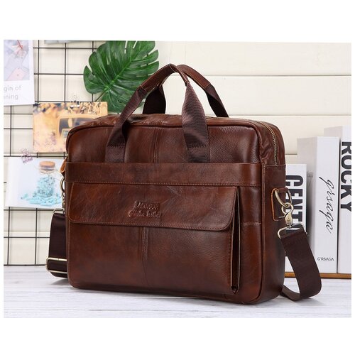 фото Мужская сумка портфель натуральная кожа nip men