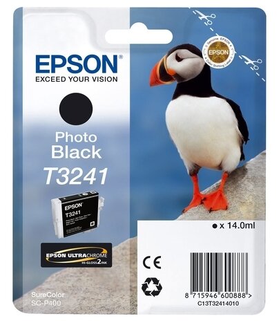 Картридж струйный Epson T3241 C13T32414010 черный фото для SC-P400
