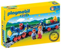 Набор с элементами конструктора Playmobil 1-2-3 6880 Ночной поезд