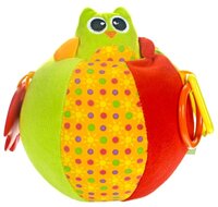 Прорезыватель-погремушка I-Baby Сова на мяче оранжевый/красный/зеленый