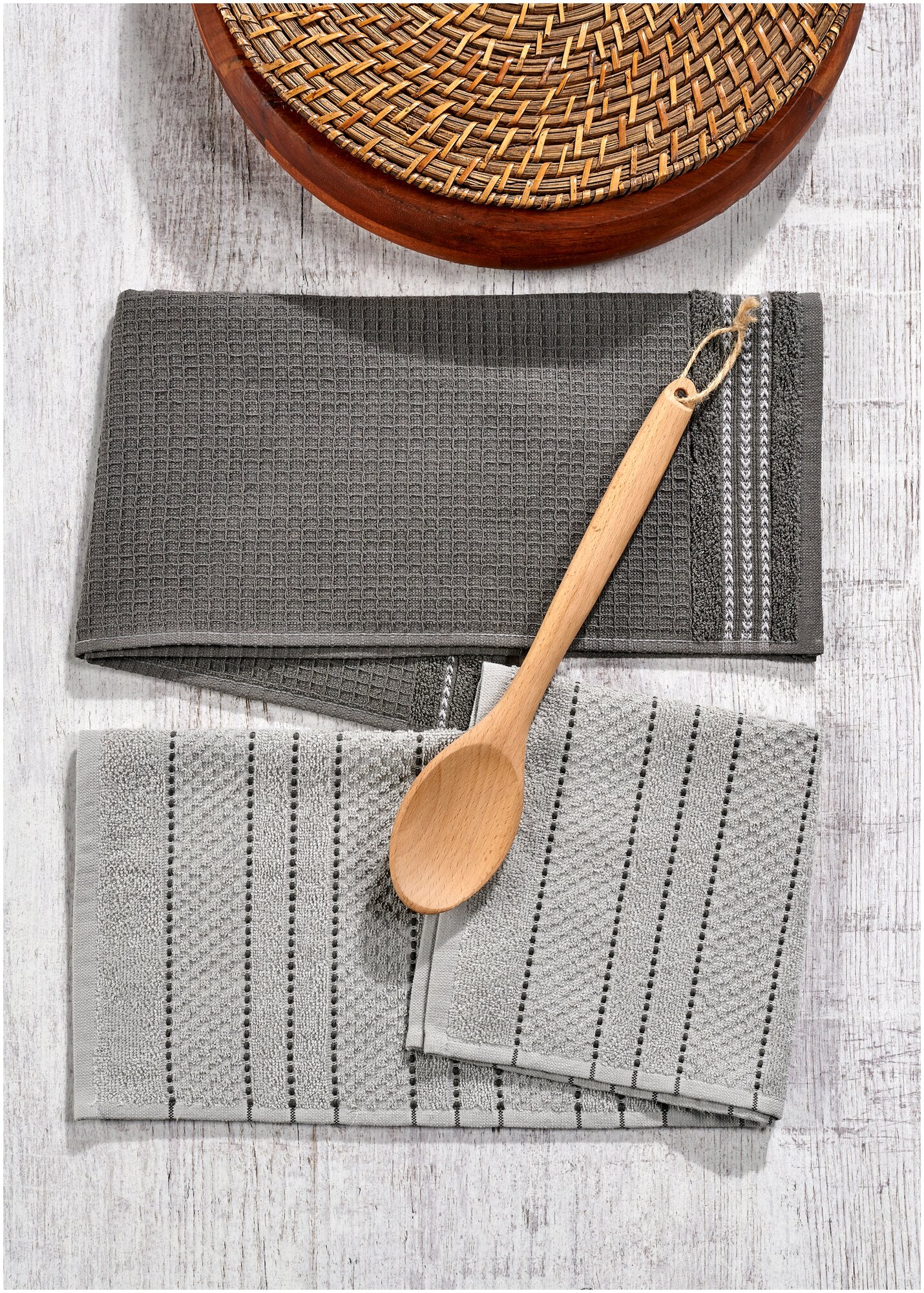фото Набор полотенец Linens Anthracite , плотность ткани 350 г/м²