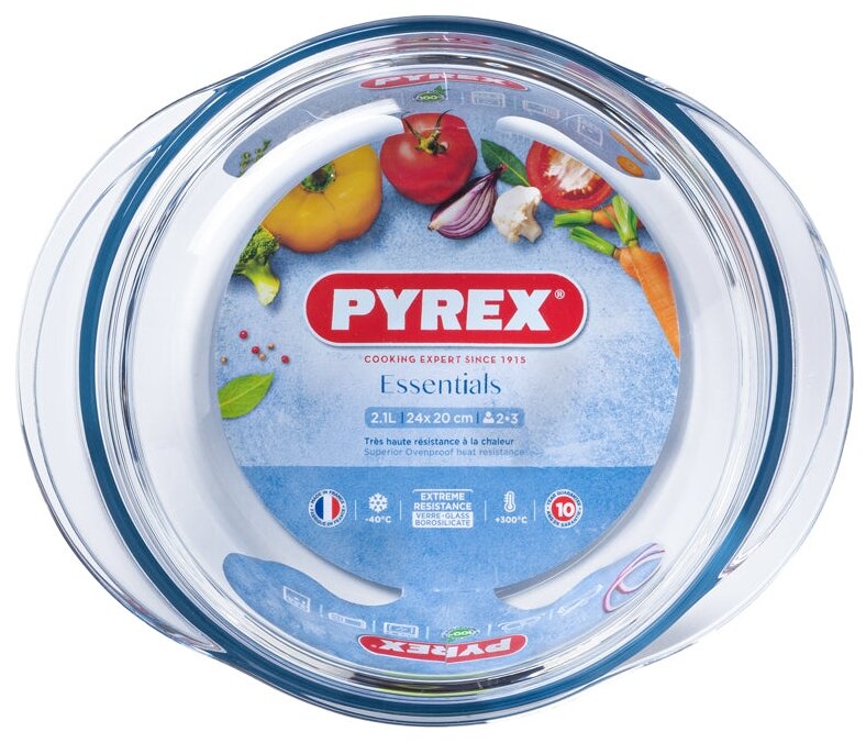 Кастрюля Pyrex ESSENTIALS 2.1л 20см круглая с крышкой 204A000N/2022