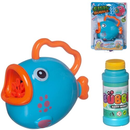 Игрушка Мыльные пузыри Машинка для запуска пузырей Рыбка, на блистере, синяя - Junfa Toys [WF-08702/синий]