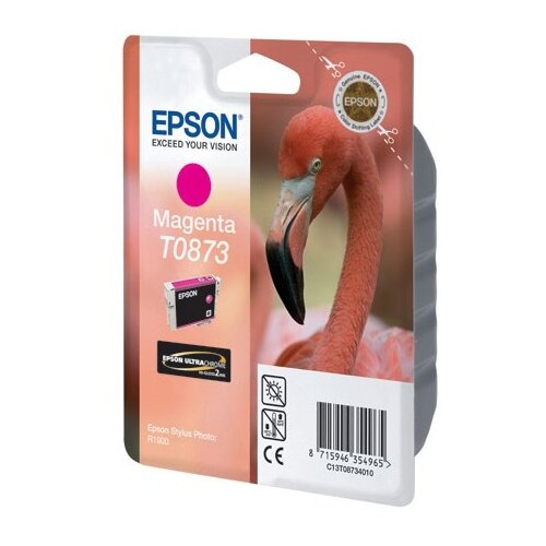 Epson C13T08734010, 890 стр, пурпурный epson картридж оригинальный epson c13t02q300 t02q3 пурпурный 50k