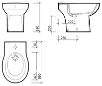 Биде Twyford Encore ER3111WH