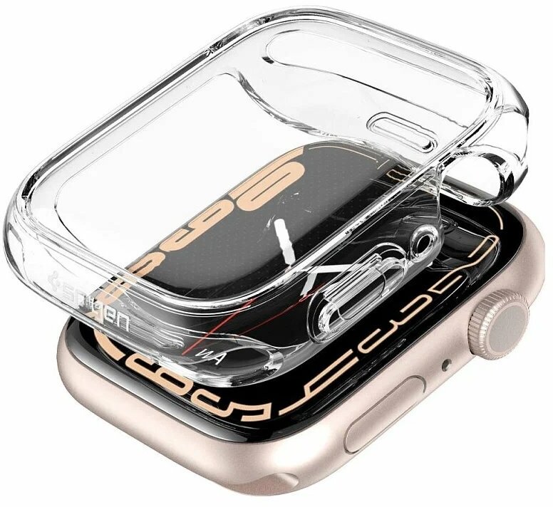 Чехол для экрана Spigen Ultra Hybrid для Apple Watch 7 45 мм ACS04180 прозрачный