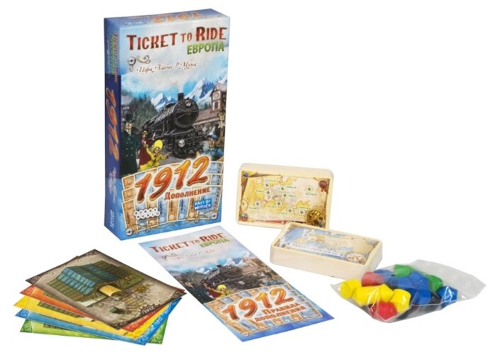 Настольная игра HOBBY WORLD Дополнение для настольной игры HOBBY WORLD Ticket to Ride. Европа: 1912