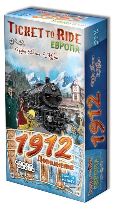 Настольная игра HOBBY WORLD Дополнение для настольной игры HOBBY WORLD Ticket to Ride. Европа: 1912