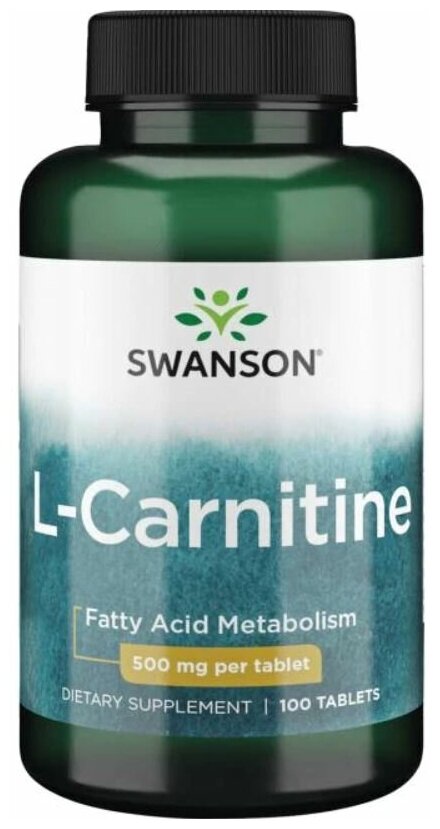 Swanson L-Carnitine 500 mg ( L-Карнитин) 100 таб (Swanson)