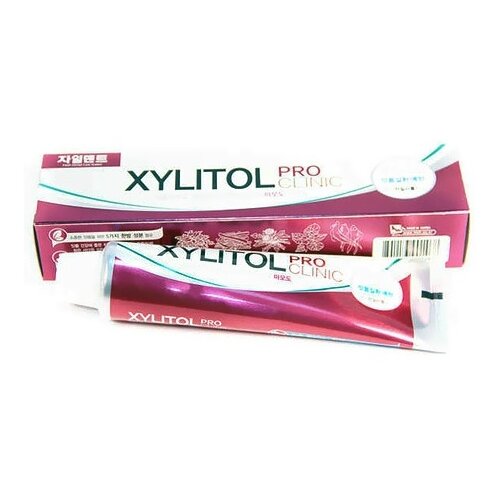 Зубная паста Mukunghwa Xylitol Pro Clinic фиолетовая, 130 мл, белый mukunghwa зубная паста xylitol pro clinic purple color 130 г 3 шт