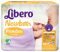 Libero подгузники Newborn 0 (0-2,5 кг) 24 шт.