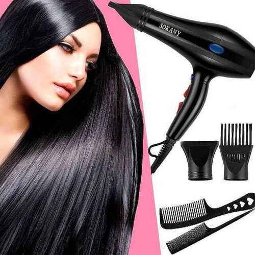 Профессиональный фен для волосSOKANYSK-3866мощный2400Втдля прямых и кудрявых волосчерный 110000₽
