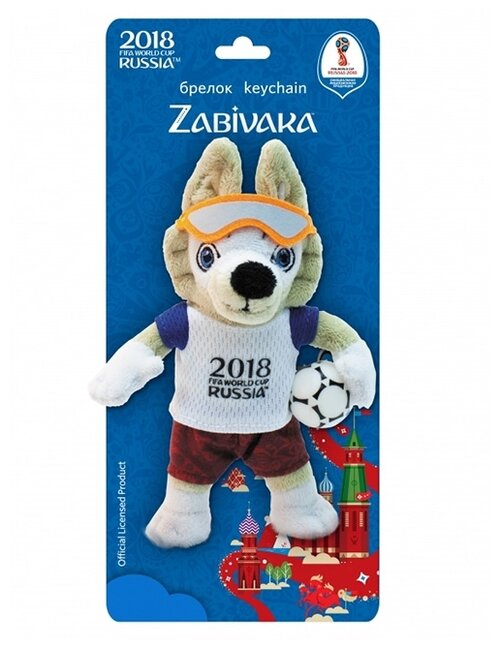 Игрушка-брелок 1 TOY FIFA-2018 Волк Забивака, 16 см, красный