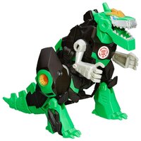 Трансформер Hasbro Transformers Гримлок. Воины (Роботы под прикрытием) B0908 черный/зеленый
