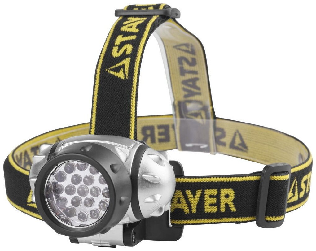 STAYER TOPLight, 19 LED, 3 AAA, налобный фонарь (56570)