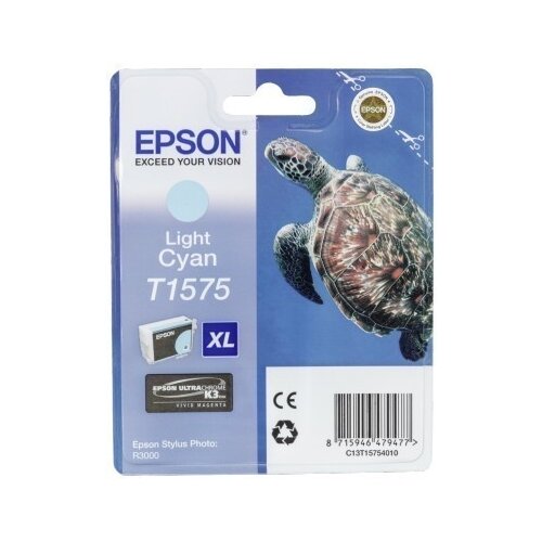 картридж повышенной ёмкости t44j440 light cyan 700 мл c13t44j540 Картридж Epson C13T15754010, 850 стр, светло-голубой