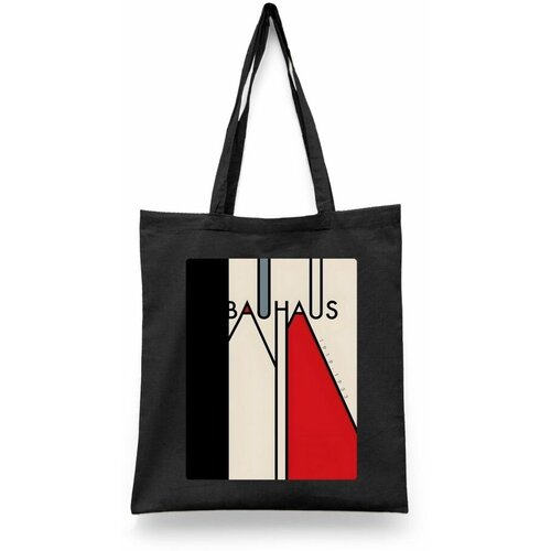 фото Сумка-шоппер унисекс каждому своё "типографика/шрифты/helvetica/futura" черная