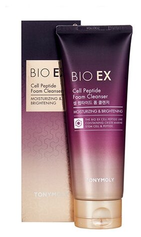 Tonymoly BIO EX Cell Peptide Foam Cleanser Антивозрастная пенка для умывания с пептидами