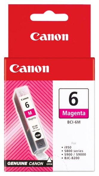 Картридж Canon BCI-6M (4707A002), 270 стр, пурпурный