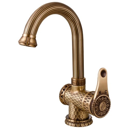 фото Смеситель для раковины (умывальника) zorg antic a 411u-br однорычажный