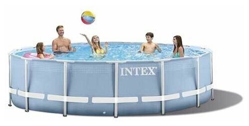 Intex Prism Frame 366х99 см (серо-голубой) - фото №18