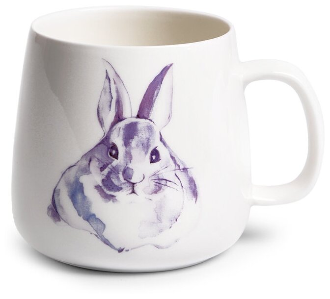 фото FISSMAN Кружка фарфоровая 400 мл Provence rabbit арт. 13956