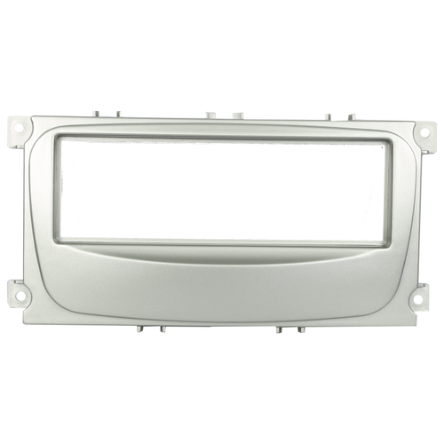 Рамка Ford Focus-2 restal, Mondeo (08+) C-Max, S-Max, Galaxy new (07+) 1din silver (Incar RFO-N11S)