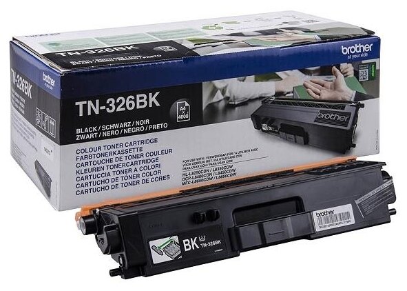 Тонер Brother картридж TN326BK для HL-L8250CDN, MFC-L8650CDW чёрный повышенной ёмкости 4000 стр