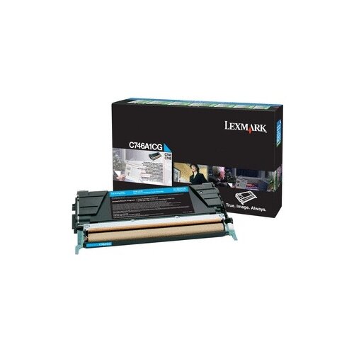 Картридж Lexmark C746A1CG, 7000 стр, голубой