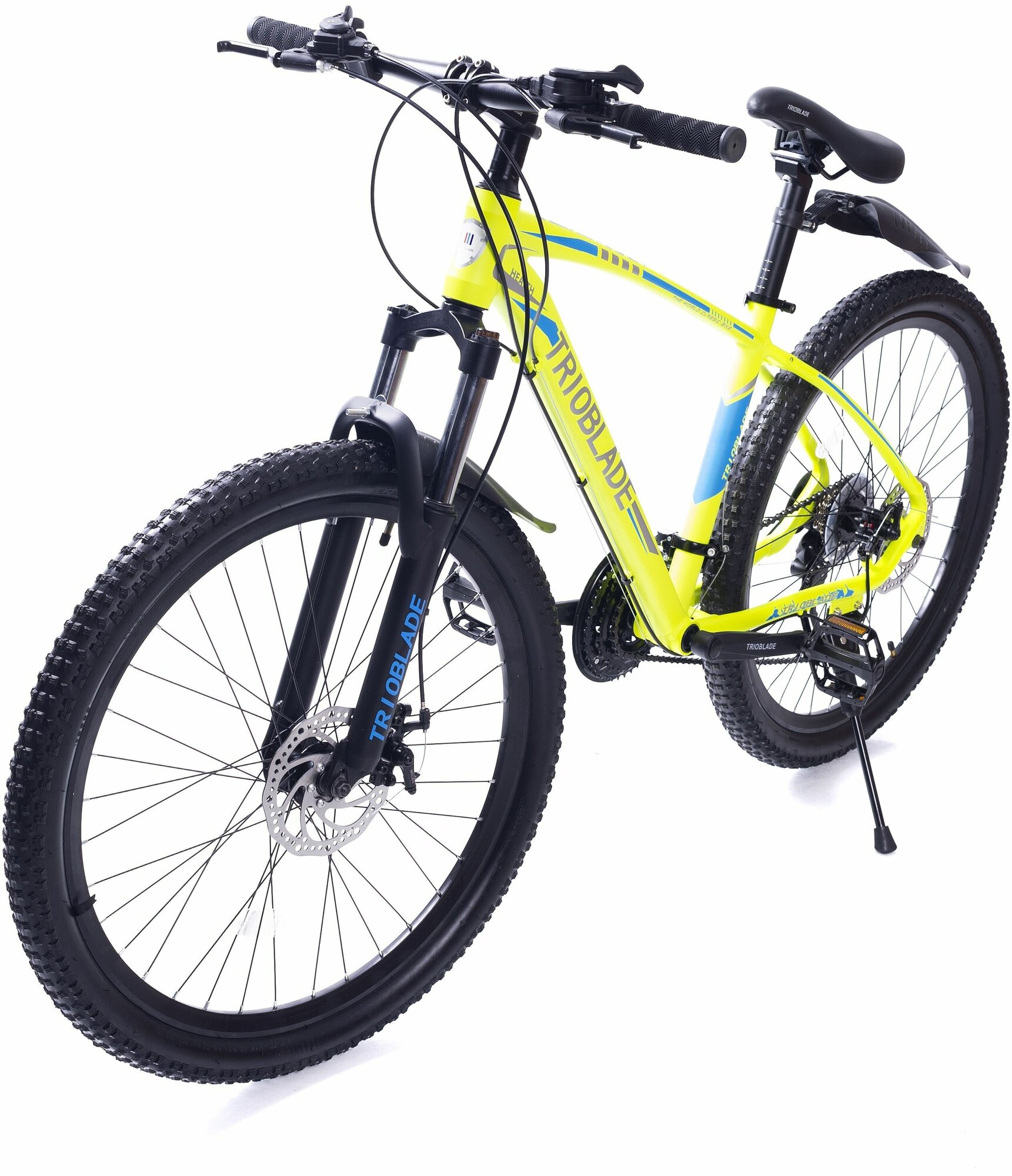 Горный, Городской Велосипед на алюминиевой раме Trioblade 3066, 26, Желтый