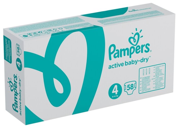 pampers active baby dry 4 174