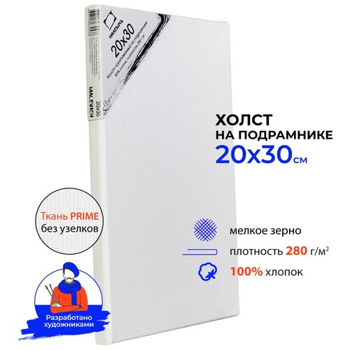 Холст Малевичъ на подрамнике 20х30 см (232030) 1 шт. 30 см 20 см холст малевичъ на подрамнике овальный 20х30 см 202030 30 см 20 см