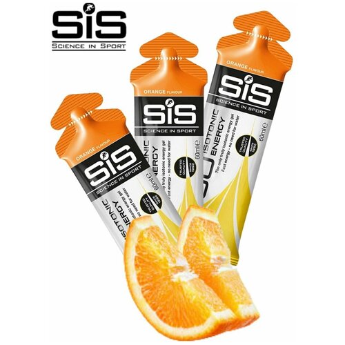 Энергетический гель-изотоник SiS апельсин 3 шт. sis go energy electrolyte gel гель энергетический изотонический углеводный с электролитами 3шт по 60мл соленая карамель