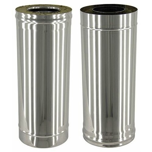 Труба дымоходная утепленная, 0,25 м, диаметр 150/220 мм, нержавеющая сталь