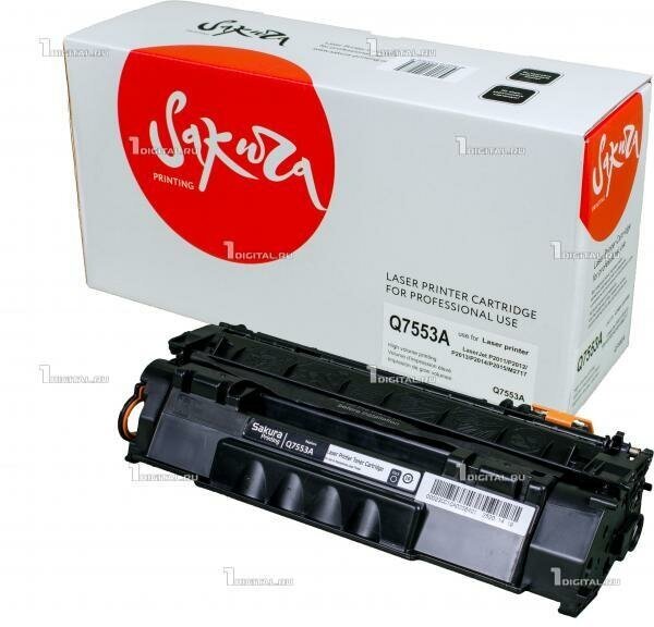 Картридж SAKURA Q7553A (53A) черный для HP LJ P2011/P2012/P2013/P2014/P2015/M2717 совместимый (3K) (SAQ7553A)